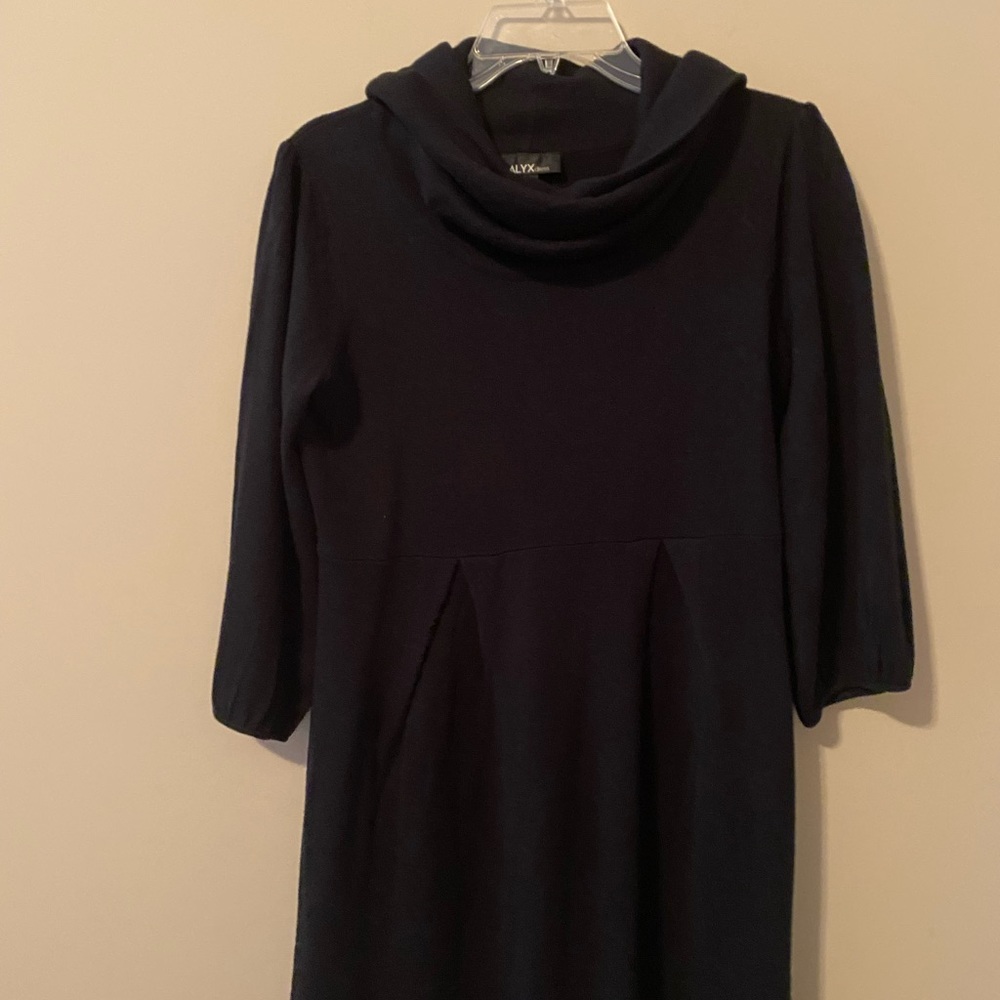 Black Cowl Neck Dress - Picture 2 of 4